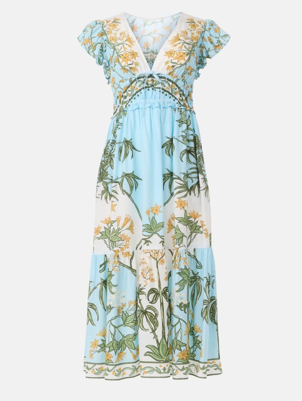 DEREK LAM 10 CROSBY | $420 Flutter Sleeve V-Neck Dress - Picture 5 of 8